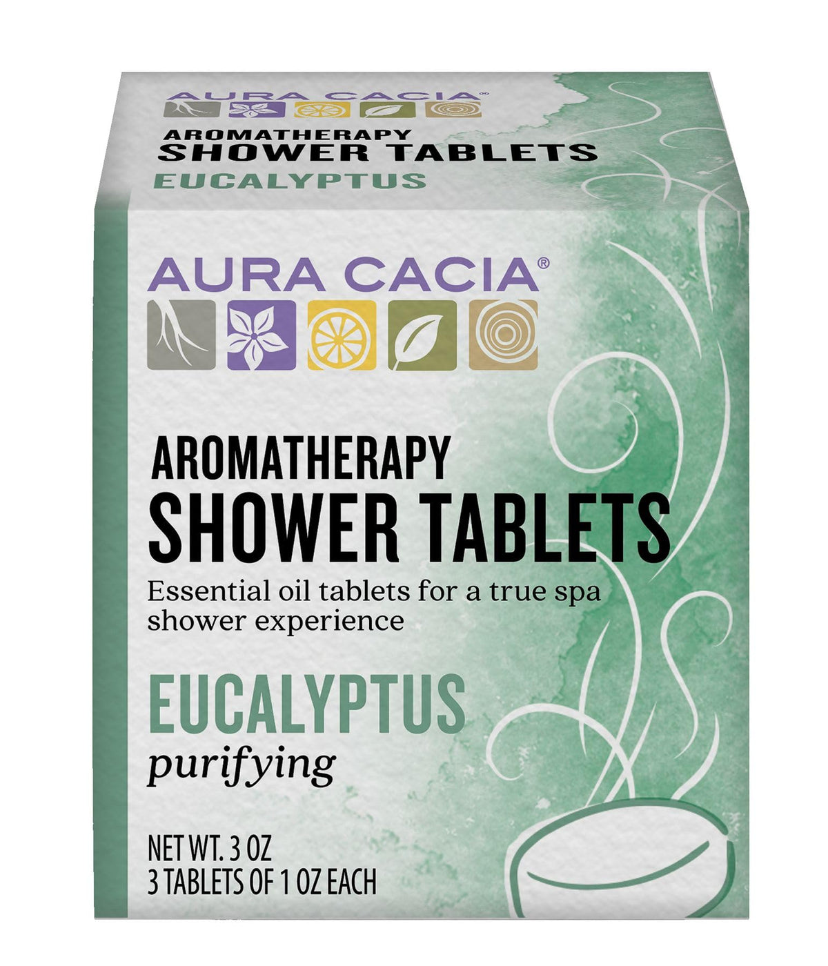 Aura Cacia Eucalyptus Shower Tabs - 3 Oz Multi-Pack For Aromatherapy And Relaxation