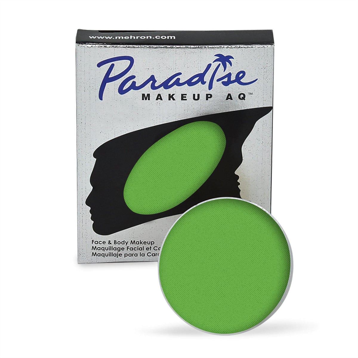 Mehron Paradise Aq Face Paint - Light Green, Water Activated, 0.25 Oz - Stage & Screen Makeup