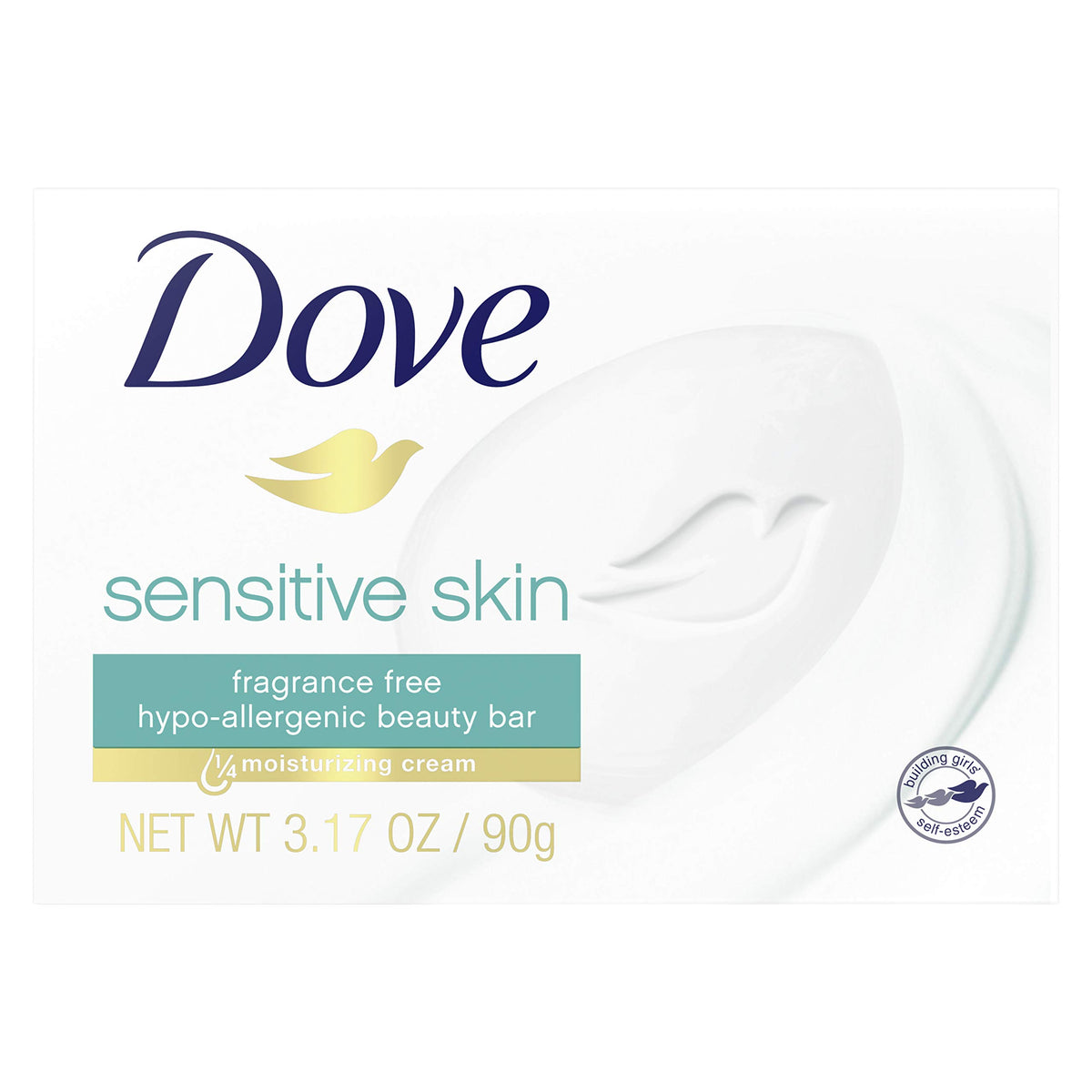 Dove Sensitive Skin Bar Soap, 3.15 Oz, Pack Of 8 - Moisturizing & Gentle Cleanser