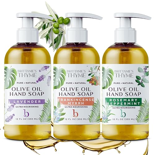 Brittanie'S Thyme Organic Hand Soap - Vegan Castile Soap With Essential Oils (Rosemary/Lavender) 12 Fl Oz