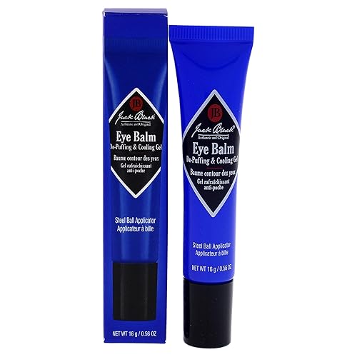 Jack Black Eye Balm De-Puffing & Cooling Gel, 0.56 Ounce For Tired Eyes