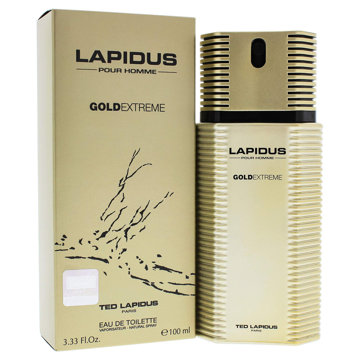 Ted Lapidus Gold Extreme Cologne for Men, 3.3 Oz - Elegant Beige Fragrance, Long-lasting Scent