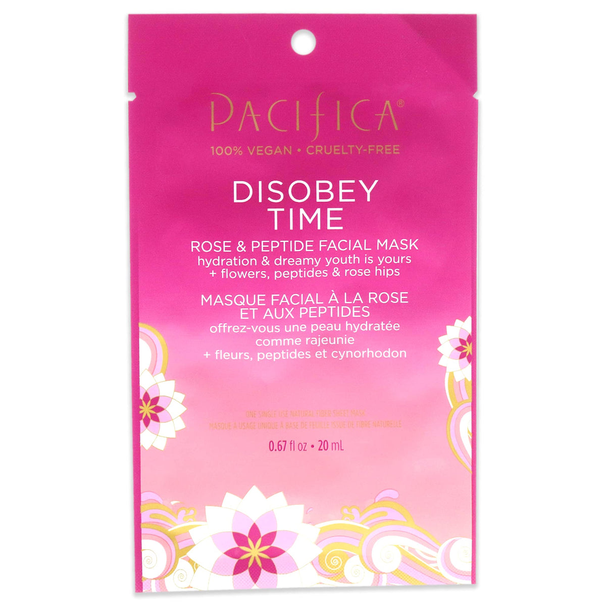 Pacifica Disobey Time Facial Mask  Rose and Peptide 1 Pc