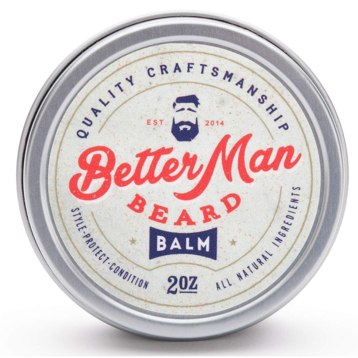 Better Man Beard Balm - All-Natural Moisturizing Beard Balm With Essential Oils, 2 Oz