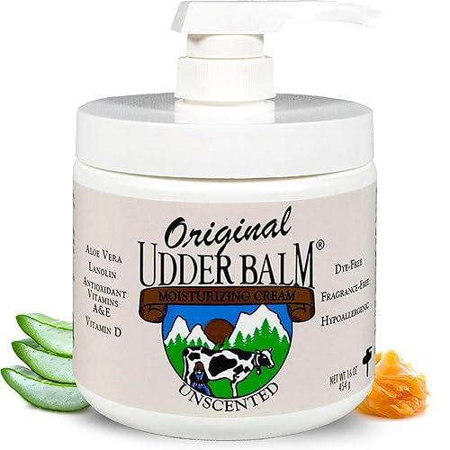 Original Udder Balm Unscented Moisturizing Body Balm With Pump - 16 Fl Oz