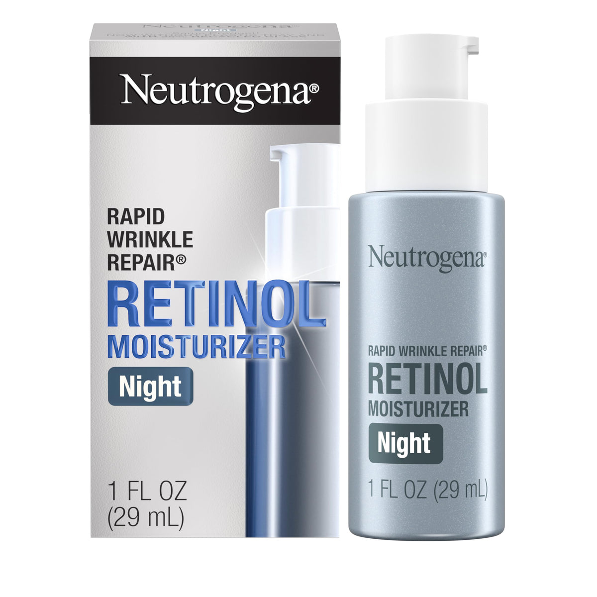 Neutrogena Retinol Night Moisturizer Cream With Hyaluronic Acid, Anti-Wrinkle, 1 Fl Oz