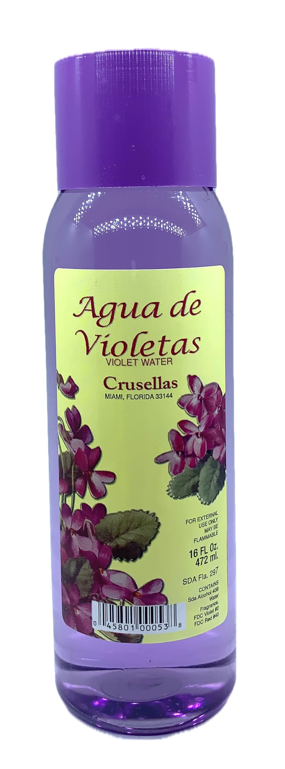 Crusellas Agua De Violetas Splash Cologne, 16 Fl Oz - Floral Scented Body Spray