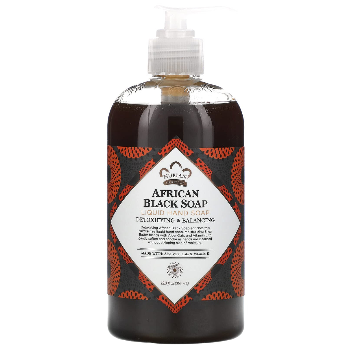 Nubian Heritage African Black Liquid Hand Soap - 12 Fl Oz, Moisturizing & Nourishing