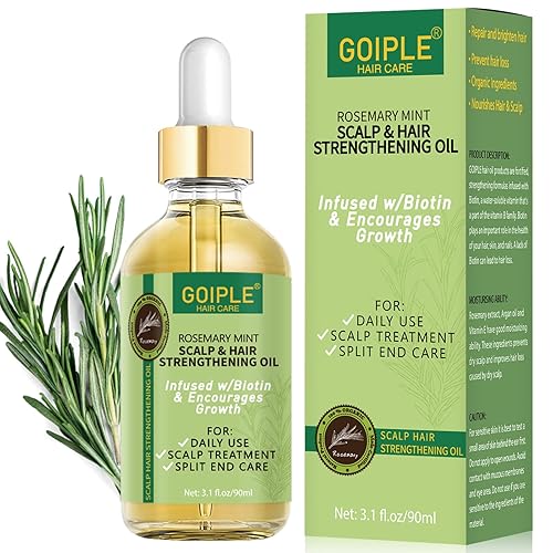 WOZUTUNT Rosemary Oil for Hair Growth - 3.1 FL OZ Natural Scalp Treatment for Split Ends