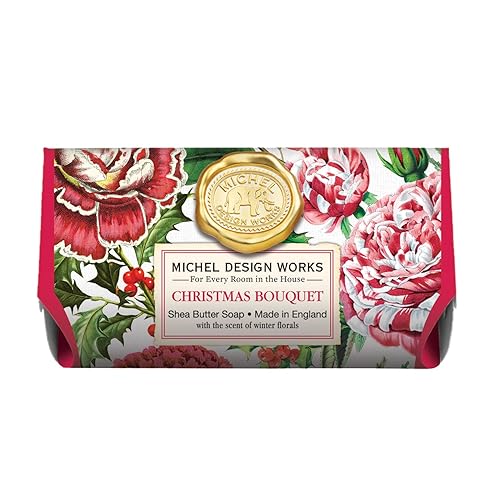 Michel Design Works Christmas Bouquet Large Bath Soap Bar, 8.7 Ounce