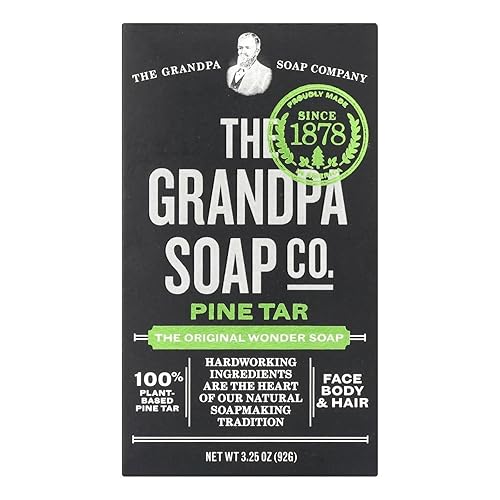 Grandpa'S Pine Tar Soap - 4.25 Ounce Bar, Natural Skin Care, Pack Of 1