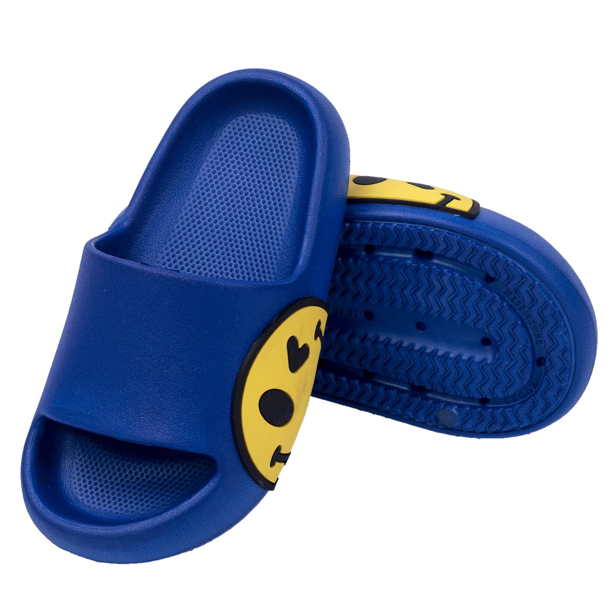 Uonesone Royal Blue Pillow Slides Sandals, Non-Slip Quick Dry Shower Shoes For Kids, Unisex