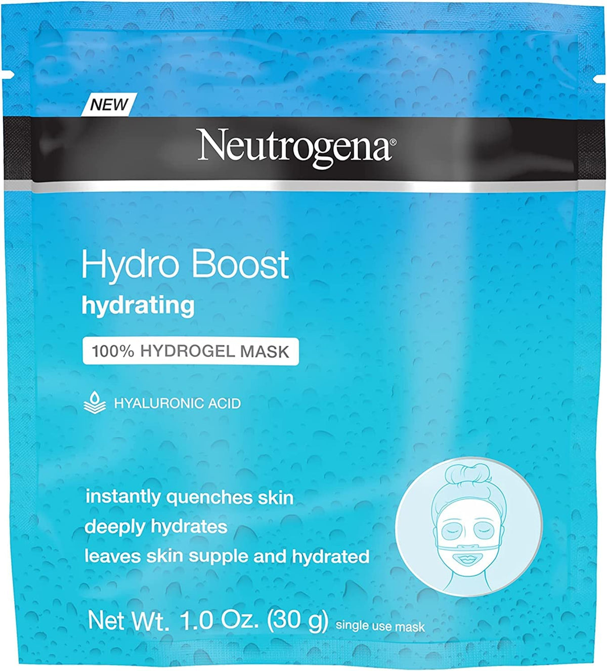 Neutrogena Hydro Boost Hydrating Hydrogel Mask, 1 Oz Each, Pack Of 10, Moisturizing Face Mask