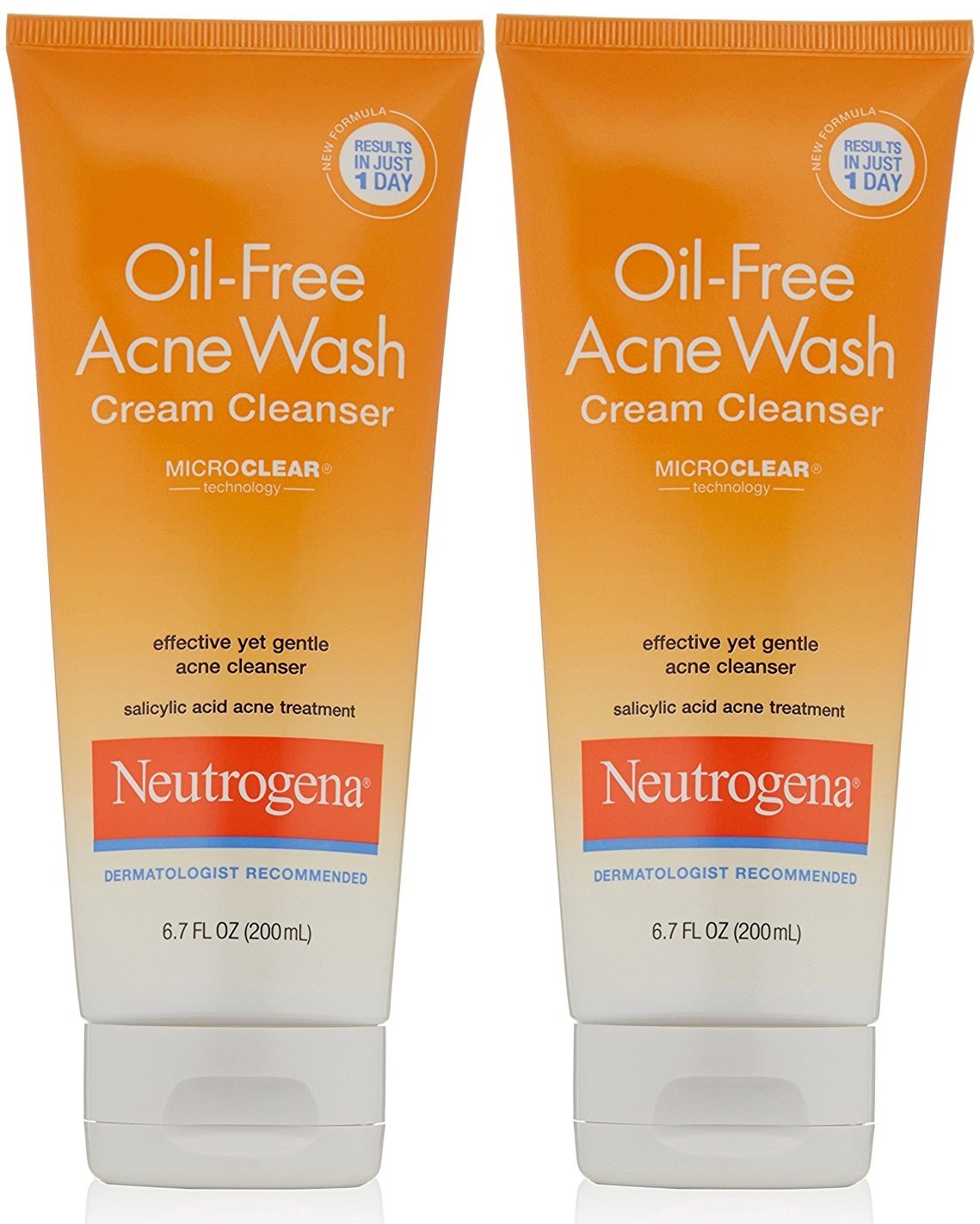 Neutrogena Acne Wash Cream Cleanser 6.7 Oz Pack Of 2 - Effective Acne Treatment