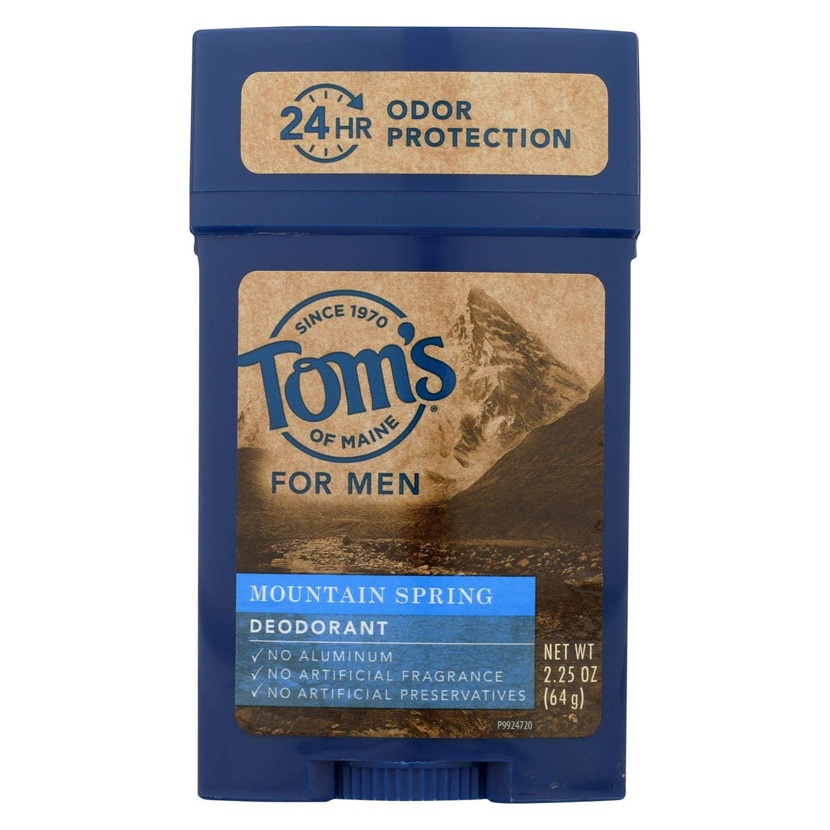 Toms Of Maine Mountain Spring Pg Free Deodorant Stick, 6 Pack, 2.25 Ounce Each