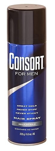 Consort For Men Hair Spray, Regular Hold, 8.3 Oz, Pack Of 12 - Long-Lasting Styling Solution