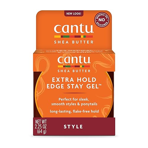 Cantu Extra Hold Edge Stay Gel With Shea Butter, 2.25 Oz - Strong Hold For Edges