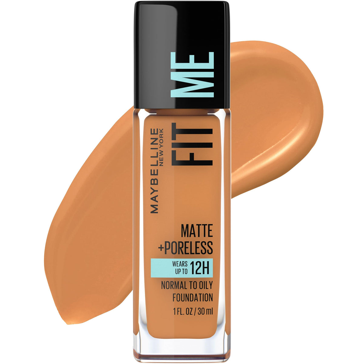 Maybelline Fit Me Matte Poreless Liquid Foundation, Warm Sun, Oil-Free, 1 Fl Oz