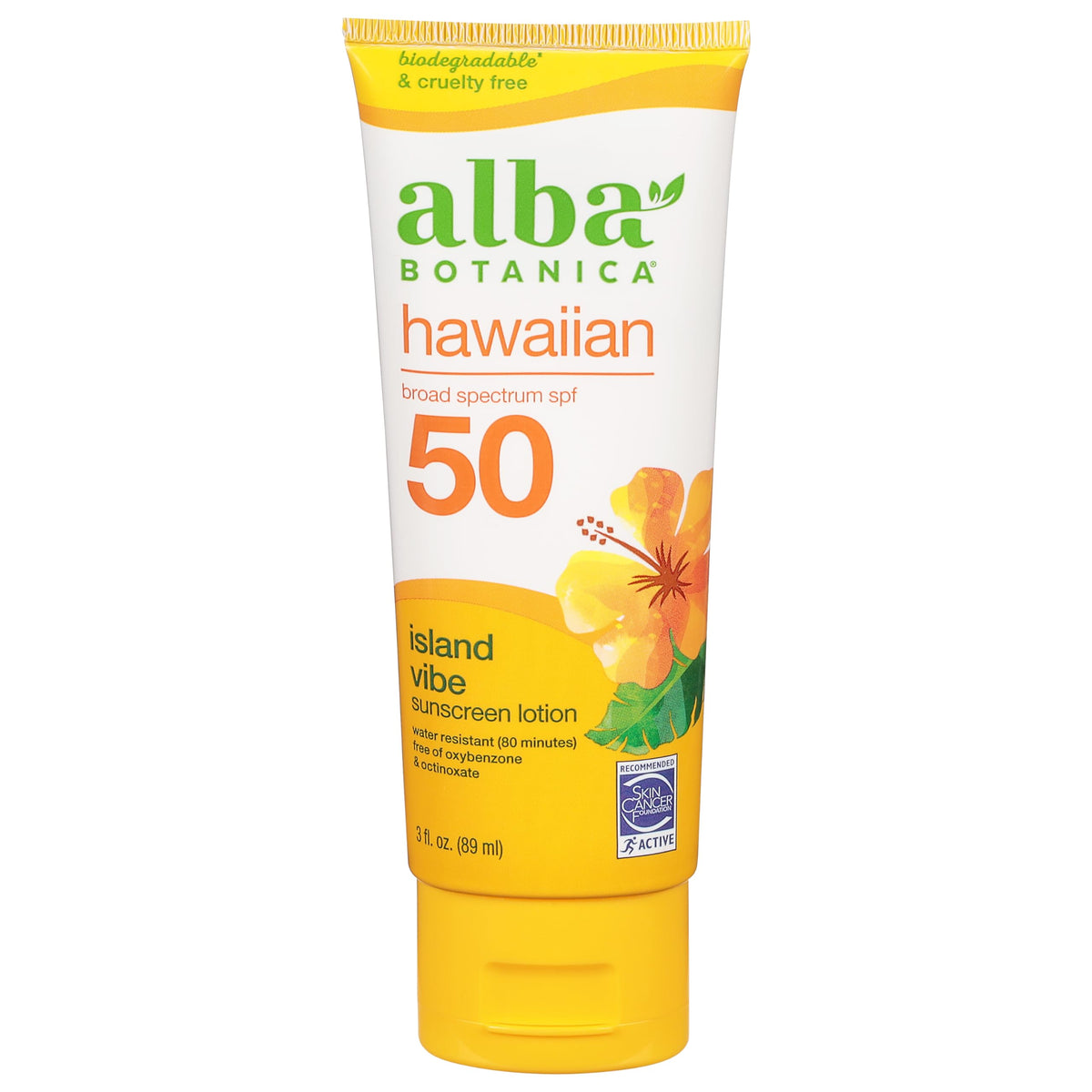 Alba Botanica Island Vibe Sunscreen Lotion, Spf 50, 3 Fl Oz - Broad Spectrum Protection