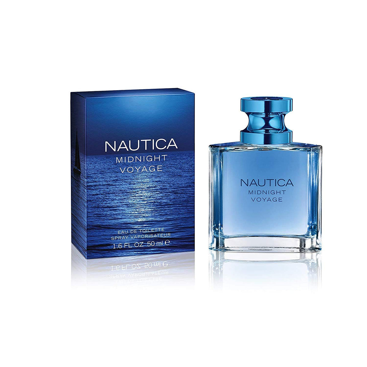 Nautica Midnight Voyage Eau De Toilette Spray, 1.6Oz - Vegan, Spicy Pink Pepper & Amber Scent