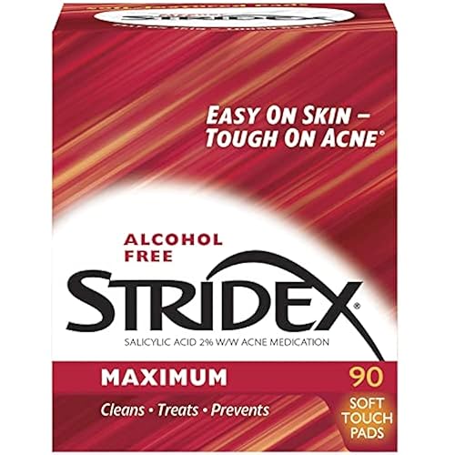 Stridex Med Pads - 90Ct - Acne Treatment, Exfoliating, Gentle Cleansing Pads For Clear Skin