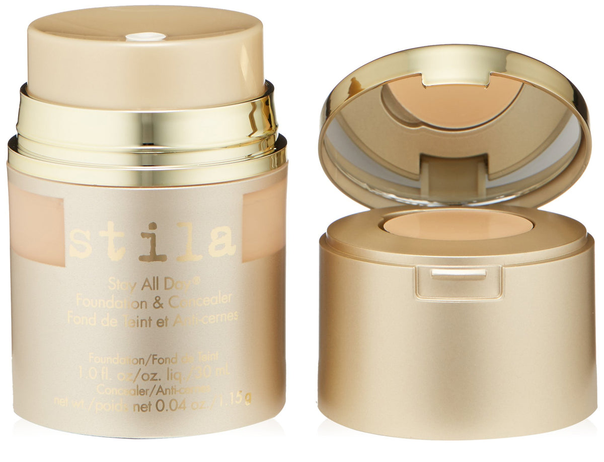 Stila Stay All Day Foundation & Concealer, Fair 02, 1 Fl Oz - Long-Lasting, Full Coverage Makeup