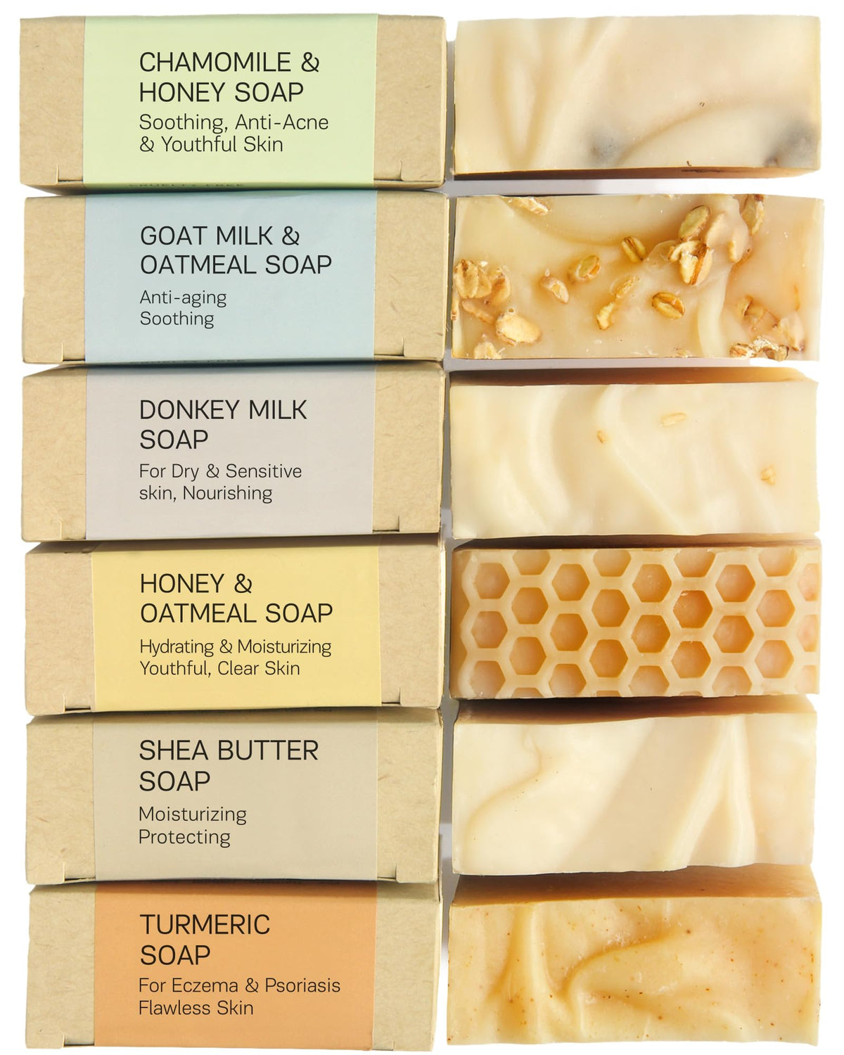 Authentic Bath & Soap Sensitive Skin Bar Soap Set - Natural, Soothing For Acne & Eczema (6Pk)