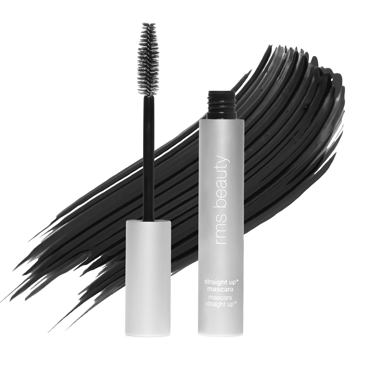 RMS Beauty Straight Up Volumizing Peptide Mascara  Black Mascara  Mascara Black Volume and Length  Eye Makeup Voluminous Mascar