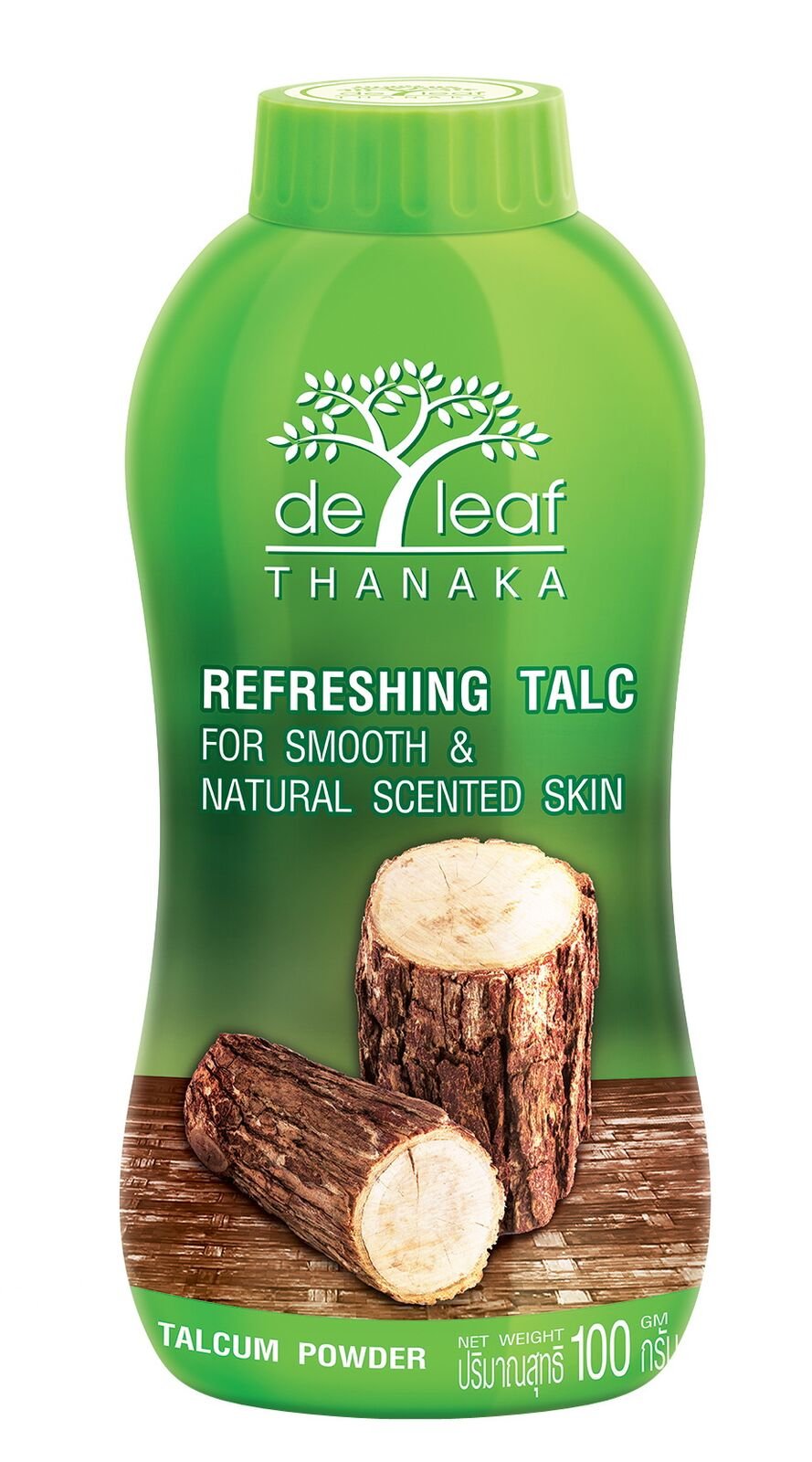 De Leaf Thanaka Refreshing Talc Powder, 80G (3 Pack) - Natural Scent, Cooling Skincare