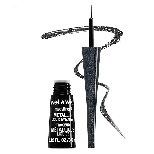 Wet N Wild Megaliner Liquid Eyeliner - Metallic Cosmic Black, 1 Count