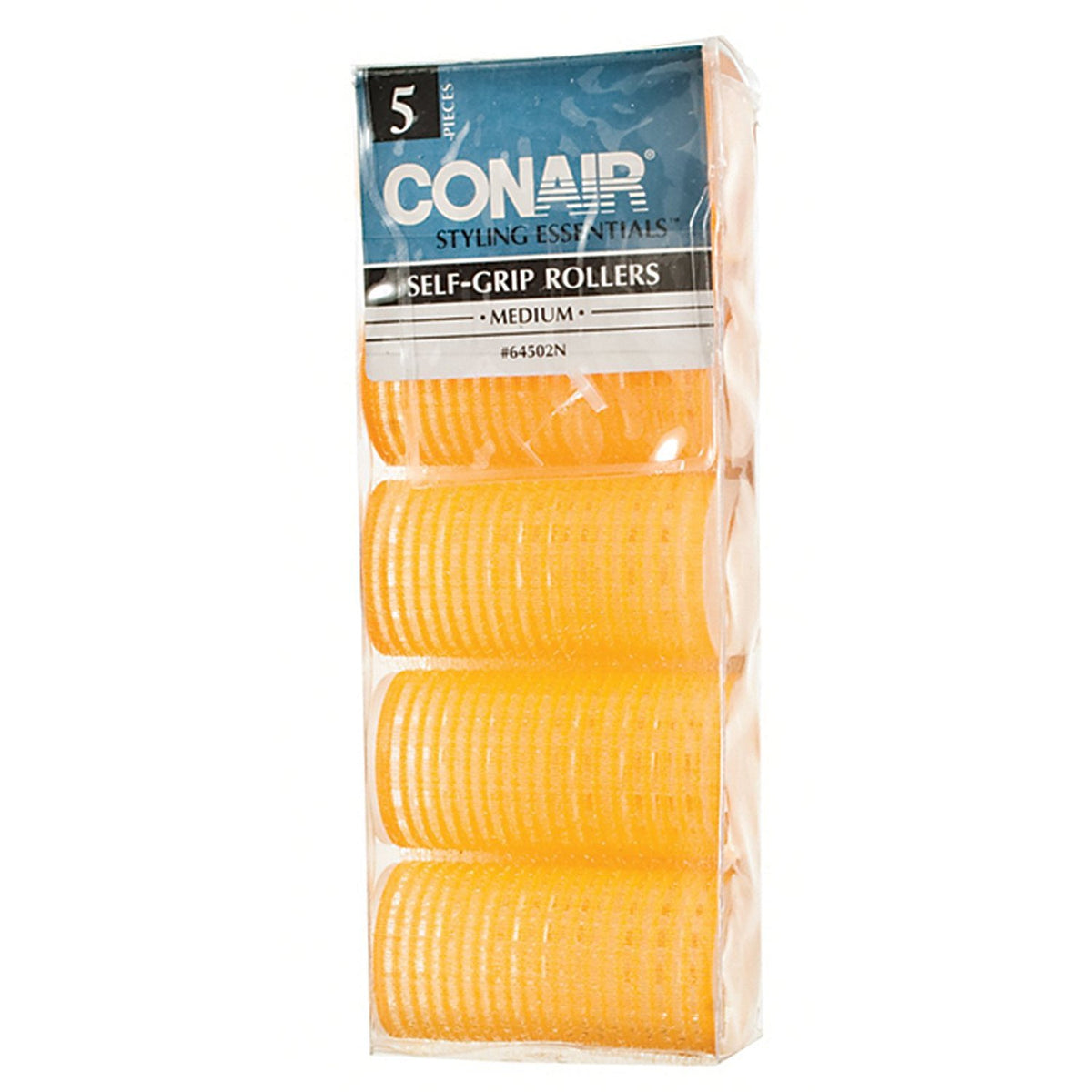 Conair Medium Self Grip Rollers, Yellow, Pack Of 5 - Perfect For Volume And Style