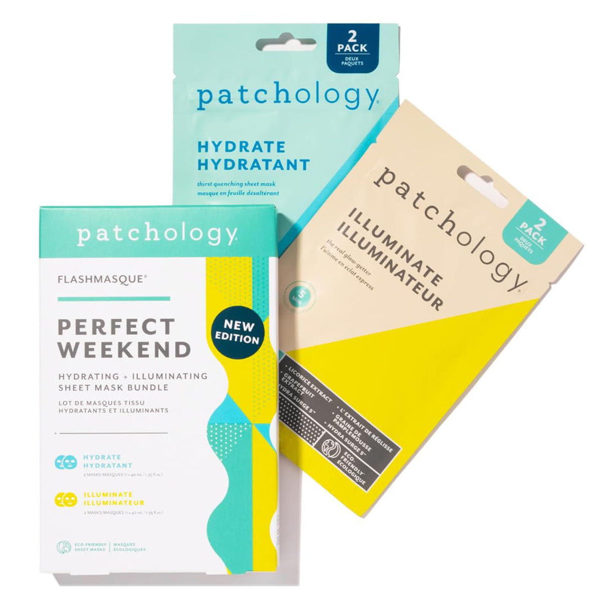 Patchology Hydrating Sheet Masks - Hyaluronic Acid & Licorice Root For Ultimate Hydration (4 Masks)