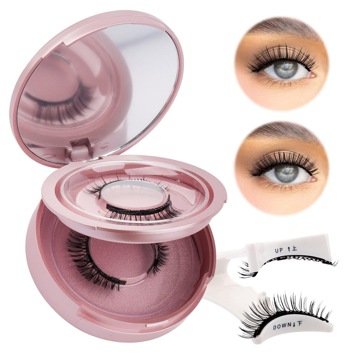 Fadvan Magnetic Eyelashes With Applicator - 2 Pairs, Reusable, Natural Look, No Glue Needed