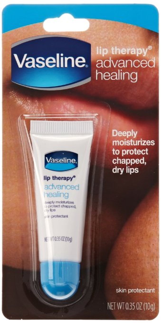 Vaseline Lip Therapy Advanced Healing Formula, 0.35 Oz, 6 Pack - Cream White