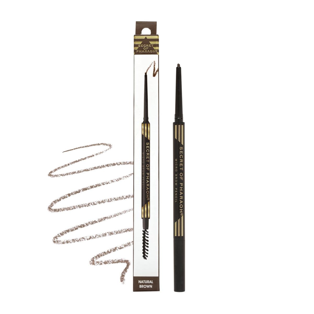 Ebin New York Micro Brow Pencil Natural Brown - Ultra-Thin Tip, Water-Resistant, Cruelty-Free