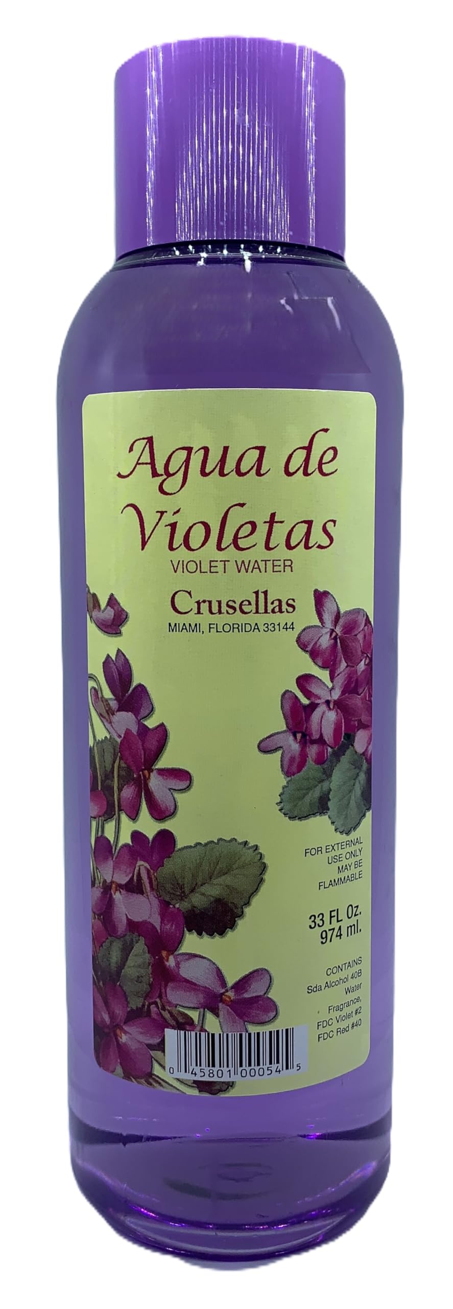 Crusellas Agua De Violetas Splash Cologne, 33 Fl Oz - Refreshing Violet Water Fragrance