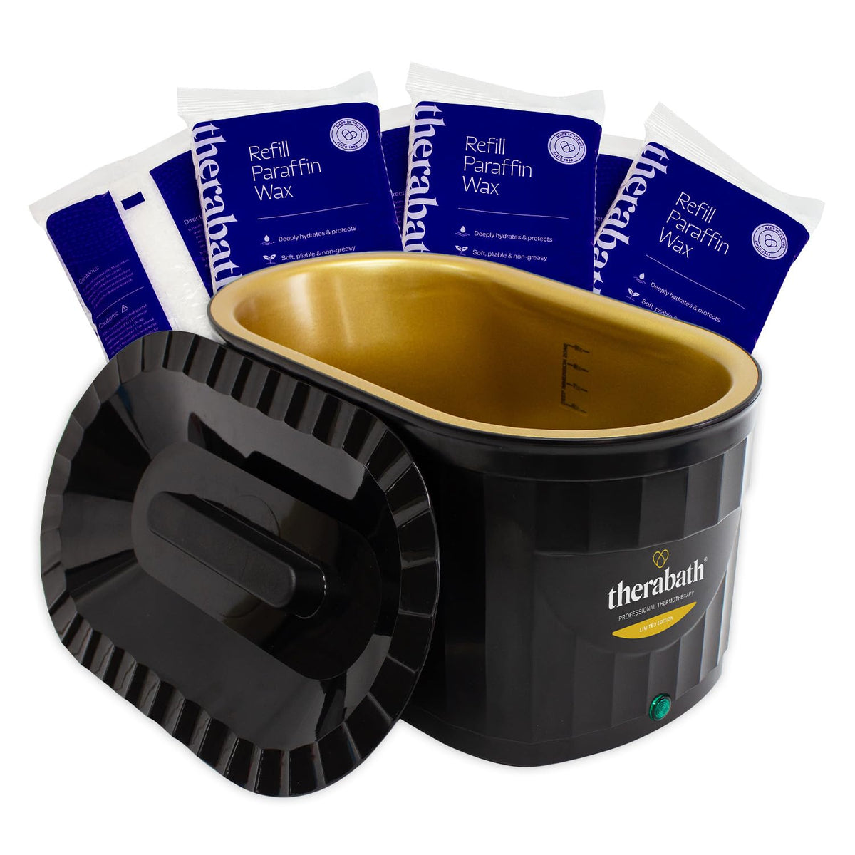 Therabath Tb6 Paraffin Wax Bath - Limited Edition Black & Gold For Arthritis Relief, 6 Lb.