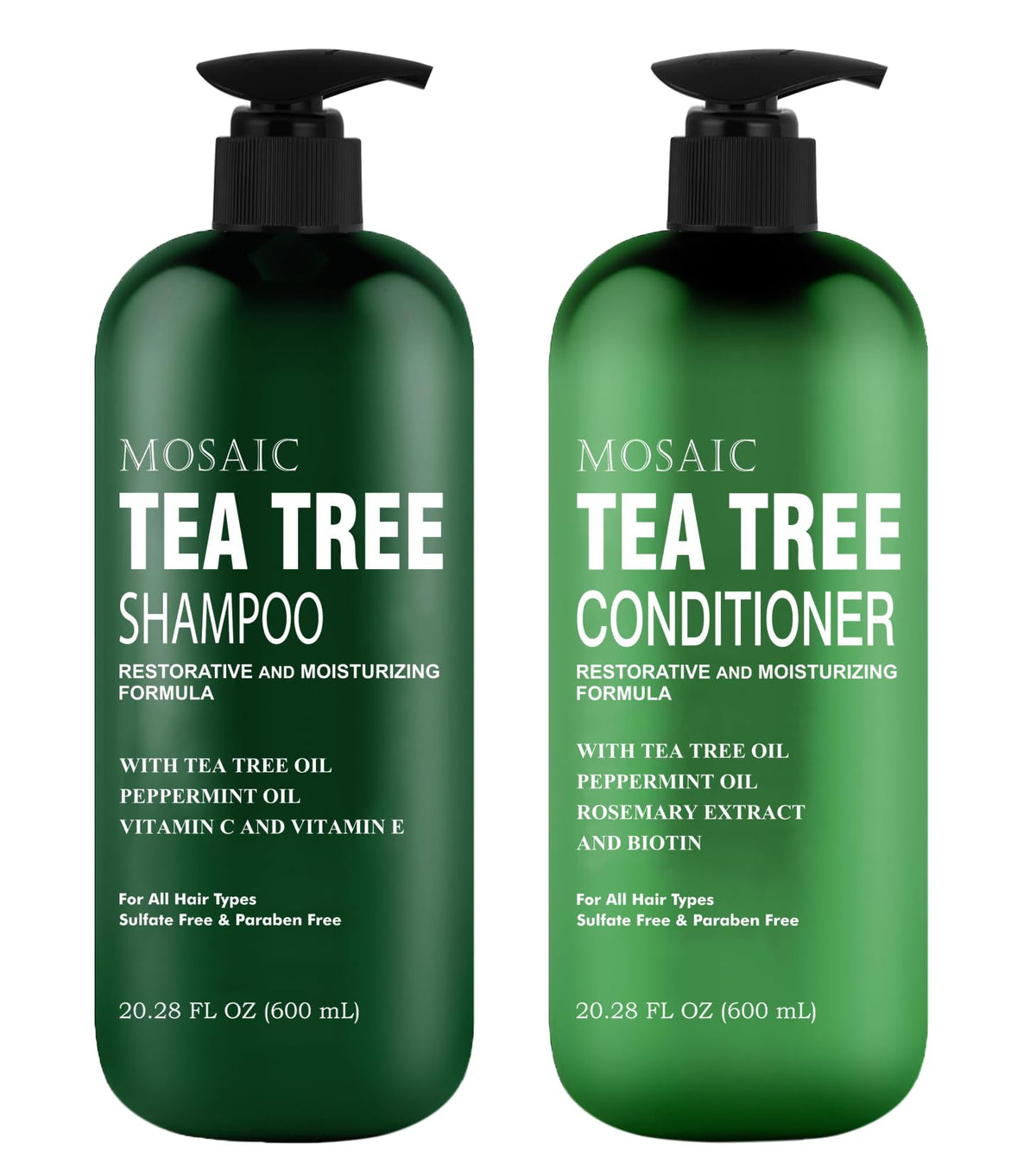 Anatoliadaphne Tea Tree Shampoo & Conditioner Set For Hair Growth, 20.28 Fl Oz, Sulfate Free