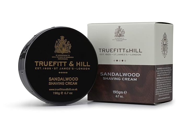 Truefitt & Hill Sandalwood Shaving Cream Bowl - Glycerin-Based, 6.7 Oz For Luxurious Shave