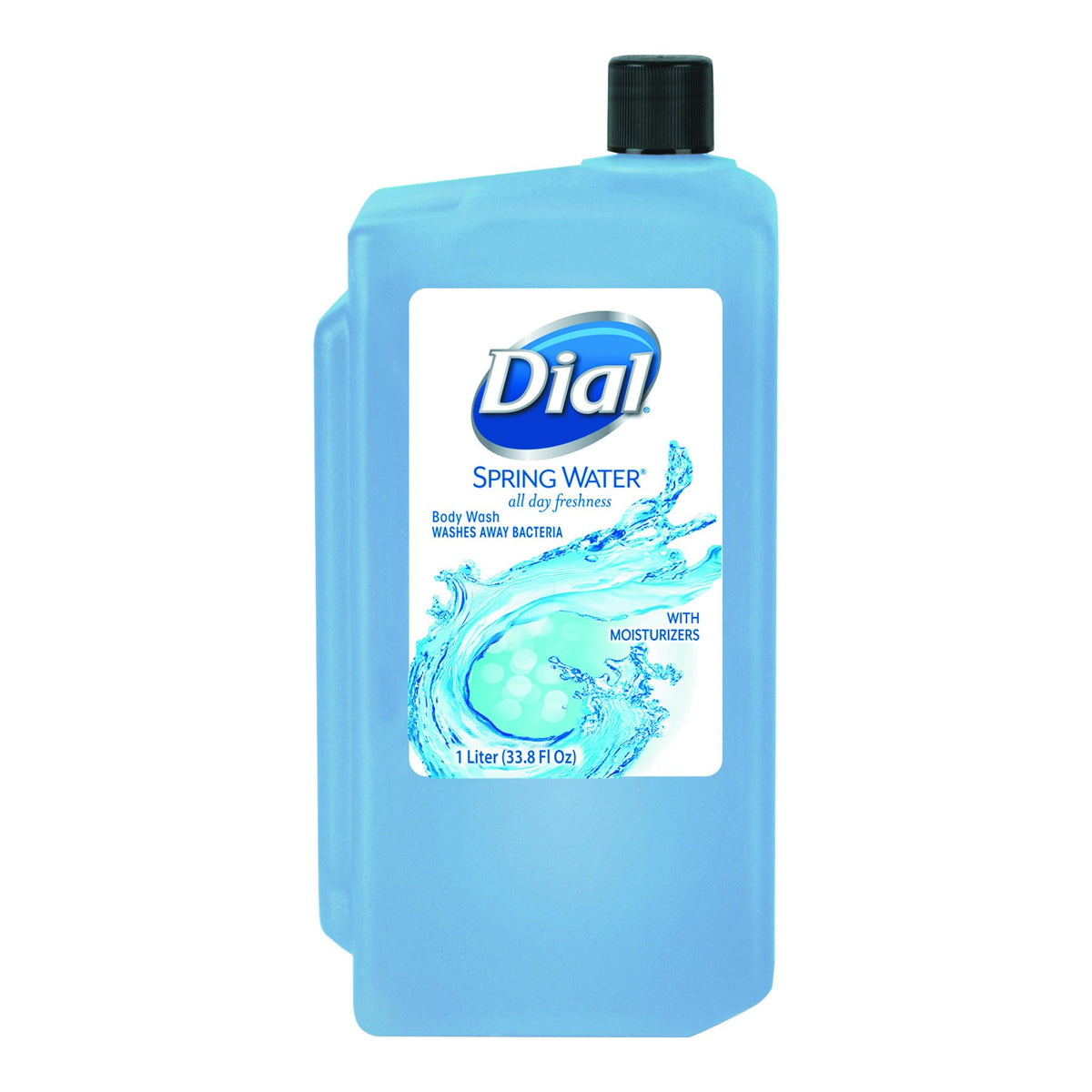 Dial Body Wash Spring Water 1L Dispenser Refill Cartridge - Pack Of 8, Translucent Blue