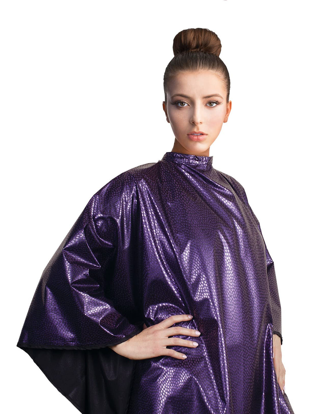 Cricket Waterproof Salon Cape - Amethyst, Bleach Proof, Adjustable Neck, One Size For Stylists