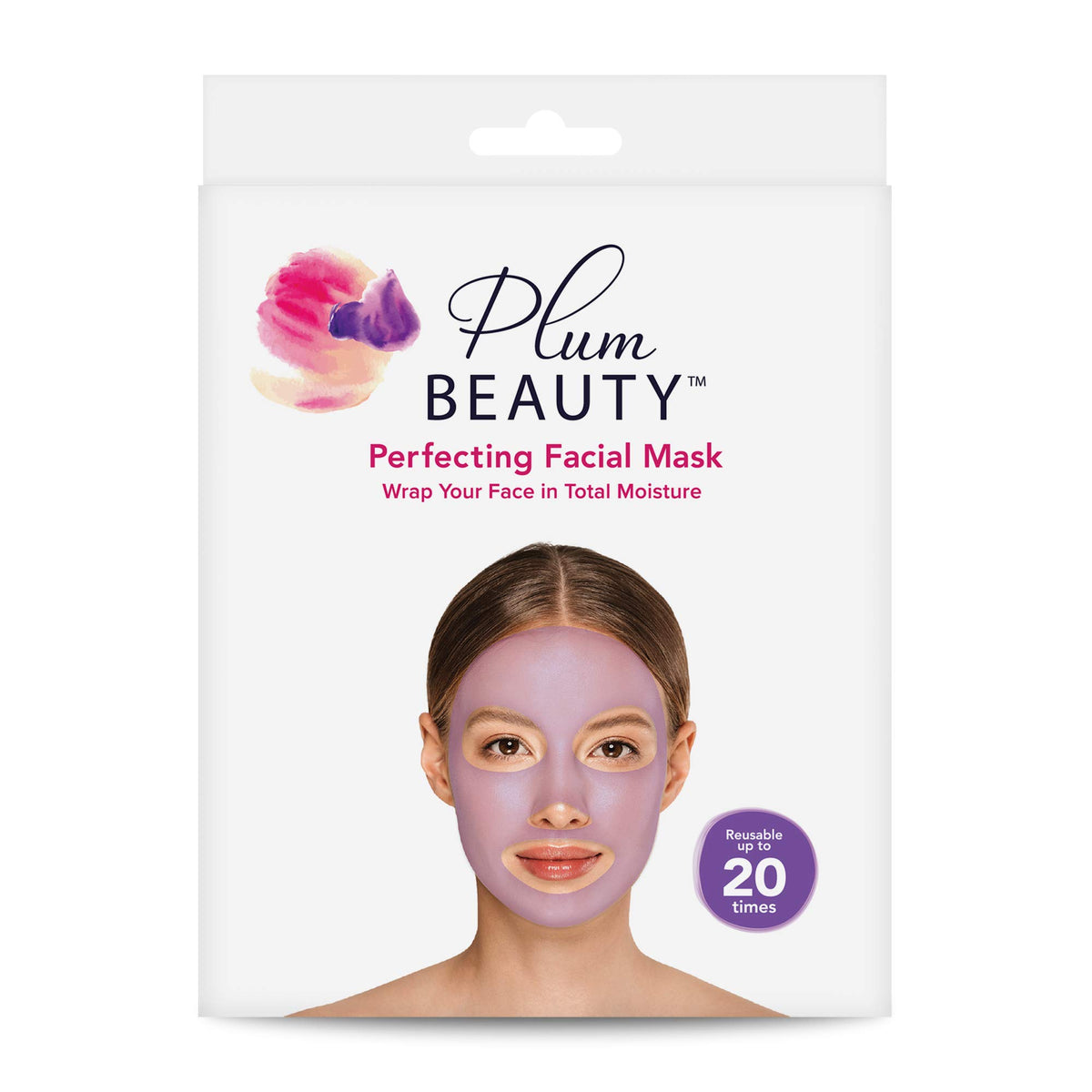 Plum Beauty Pink Facial Mask - Exfoliating & Enhances Skincare Absorption, 1 Count