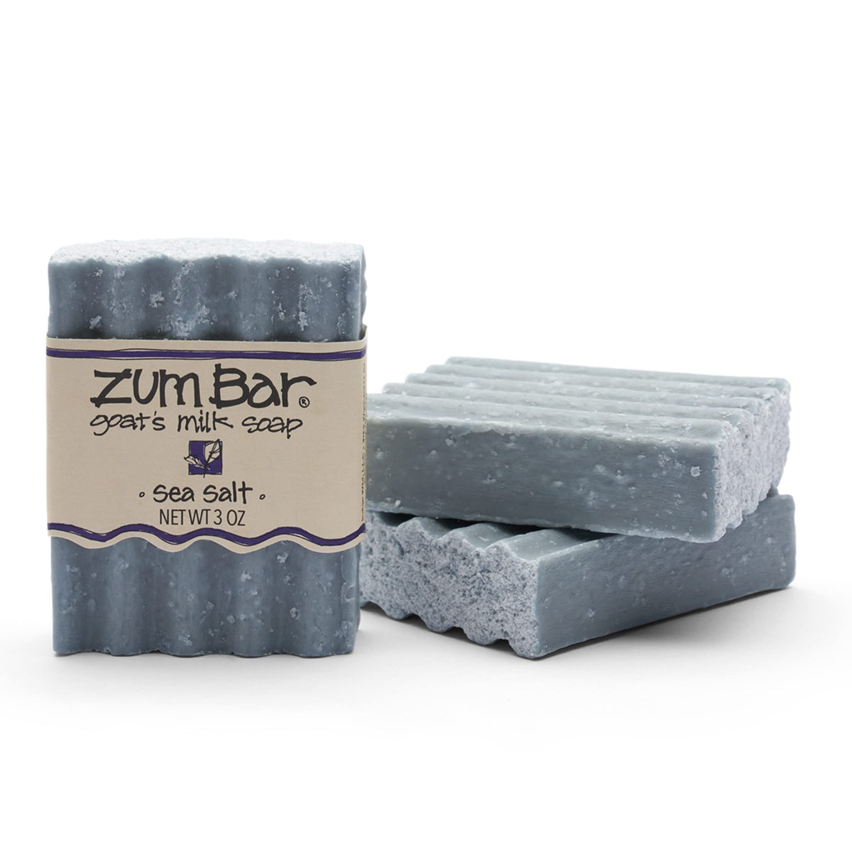 Zum Bar Goat'S Milk Soap - Sea Salt, 3 Oz - Pack Of 3 By Indigo Wild - Natural Skincare