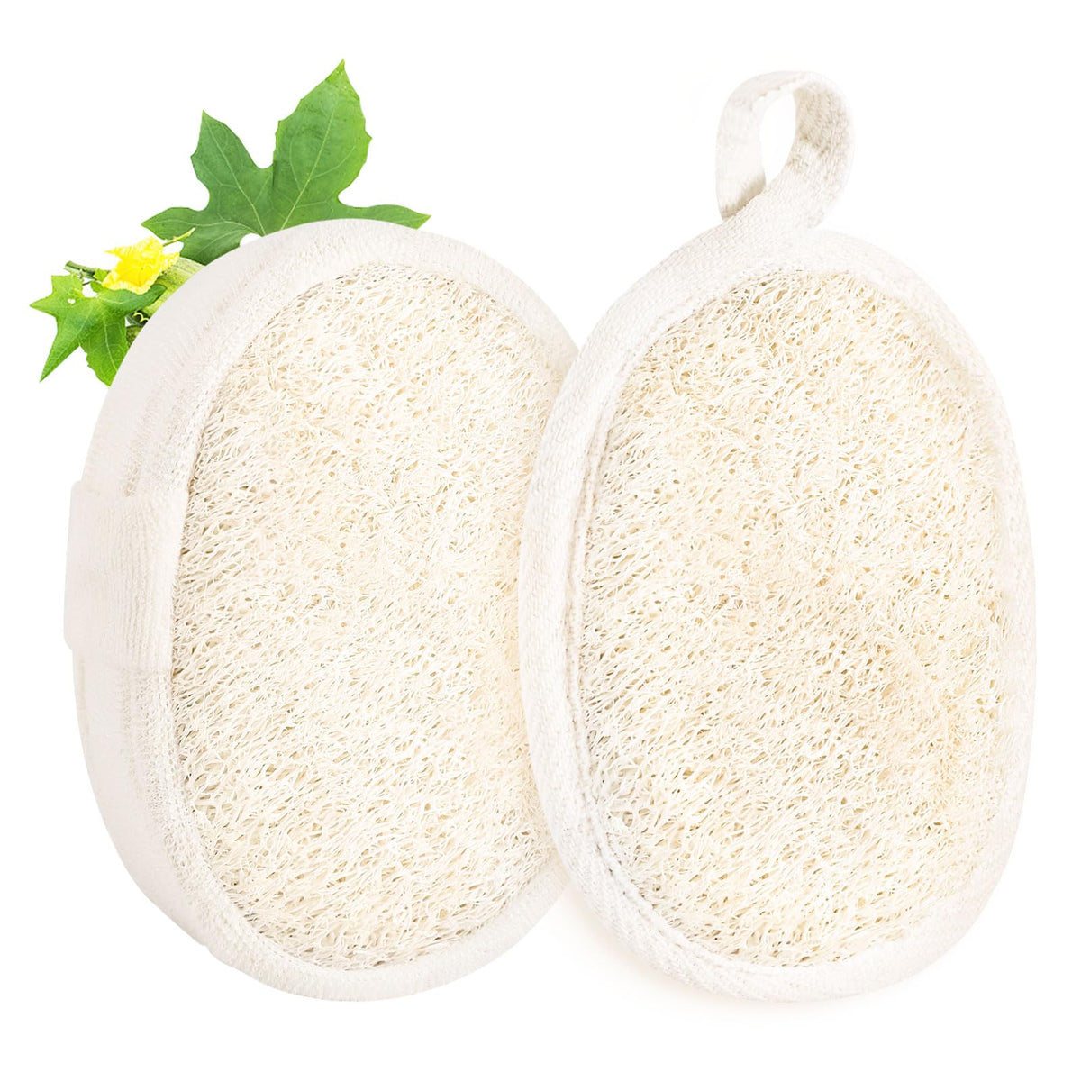 Wsbart Natural Loofah Sponge Shower - Exfoliating Body Scrubber For Men & Women, 1 Count