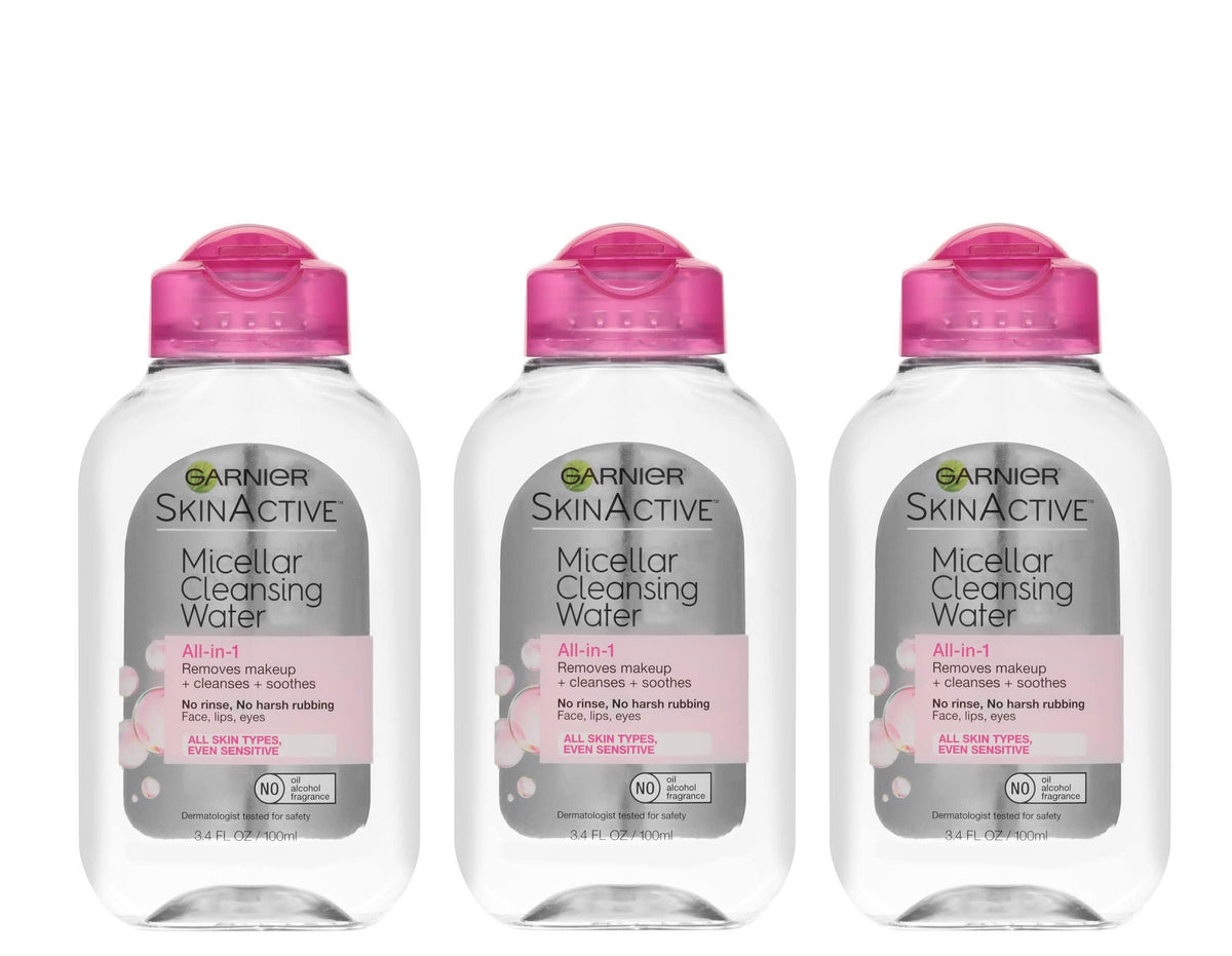 Garnier Skinactive Micellar Cleansing Water, 3.4 Fl Oz, 3 Pack, All Skin Types