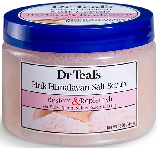 Dr Teal'S Body Scrub With Pure Epsom Salt & Pink Himalayan Salt, 16 Oz - Restore & Replenish