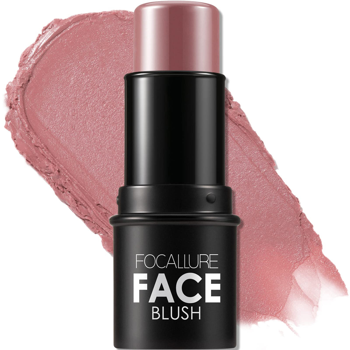 Focallure Cream Blush Stick - Buildable, Long-Wearing, Matte & Dewy Finish, Rose Flush, 0.21