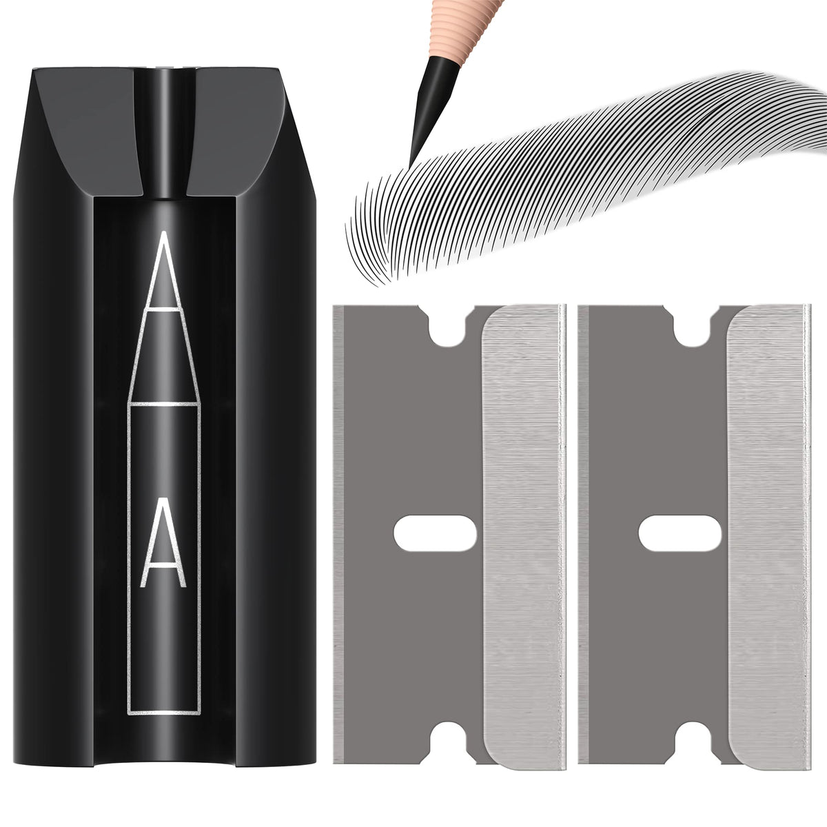 Stylia 4-In-1 Duckbill Eyebrow Pencil Sharpener - Waterproof Makeup Tool For Beginners & Pros