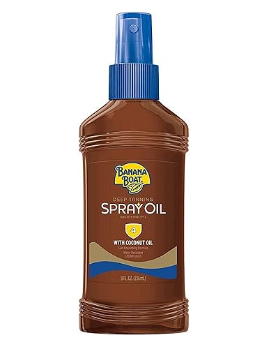 Banana Boat Dark Tanning Oil Spray Spf 4, 8 Oz - Sun Protection For A Beautiful Tan