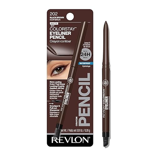 Revlon Colorstay Waterproof Eyeliner, Smudge-Proof, Ultra-Fine Tip, Black Brown, 0.01 Oz